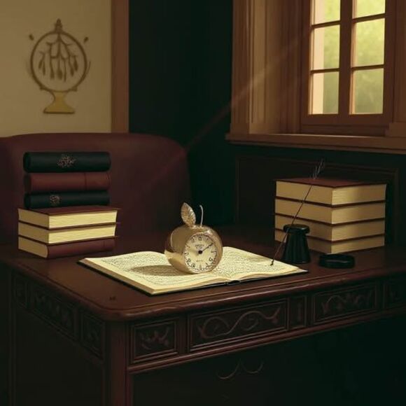 Rumours Gold Mini Apple Clock - Picture 1 of 8